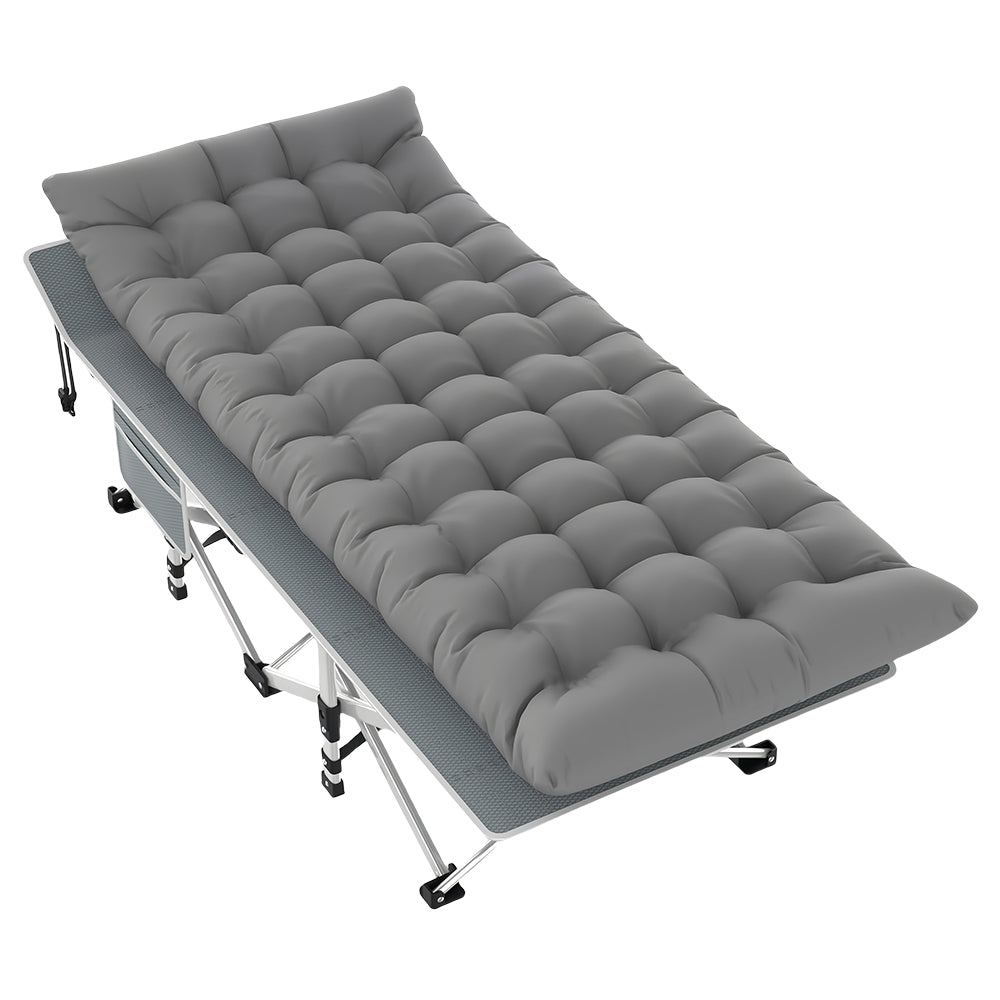 Folding Camping Cot with Mattress for Adults, Portable, 500lbs Load