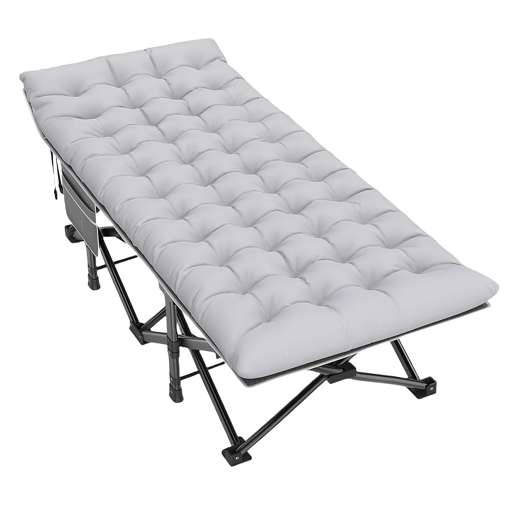 Folding Camping Cot with Mattress for Adults, Portable, 500lbs Load