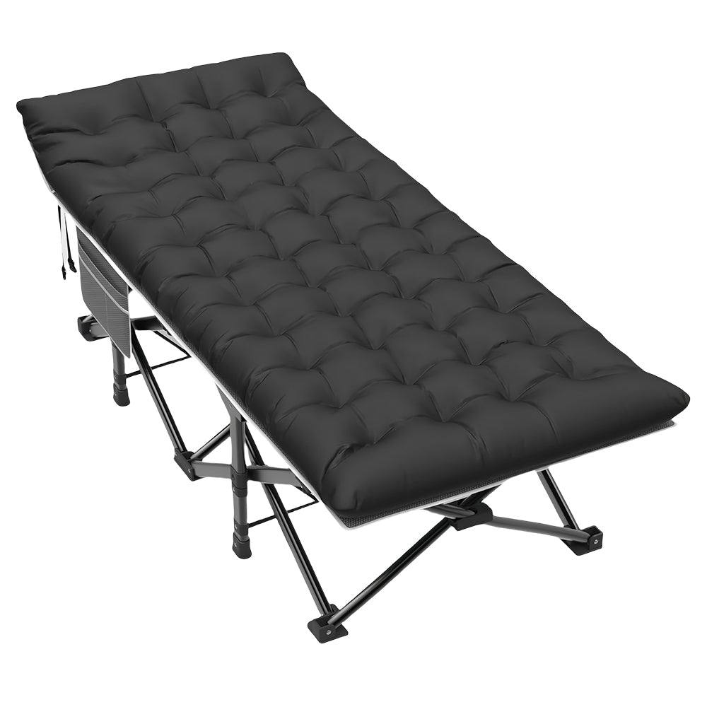 Folding Camping Cot with Mattress for Adults, Portable, 500lbs Load