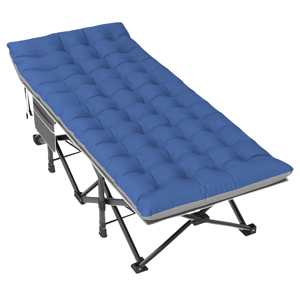 Folding Camping Cot with Mattress for Adults, Portable, 500lbs Load