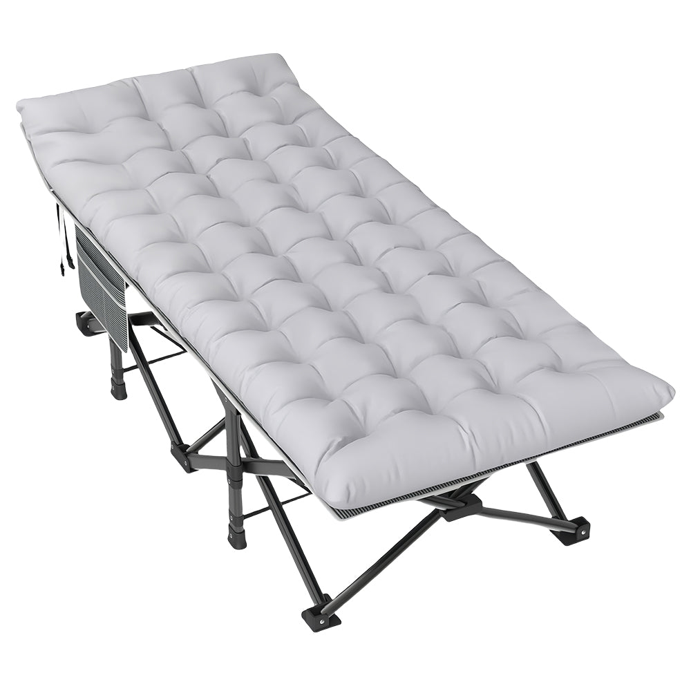Folding Camping Cot with Mattress for Adults, Portable, 500lbs Load