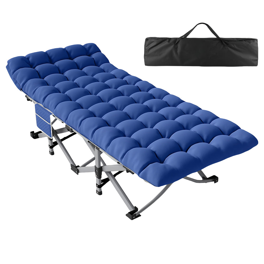 Folding Camping Cot with Mattress for Adults, Portable, 500lbs Load