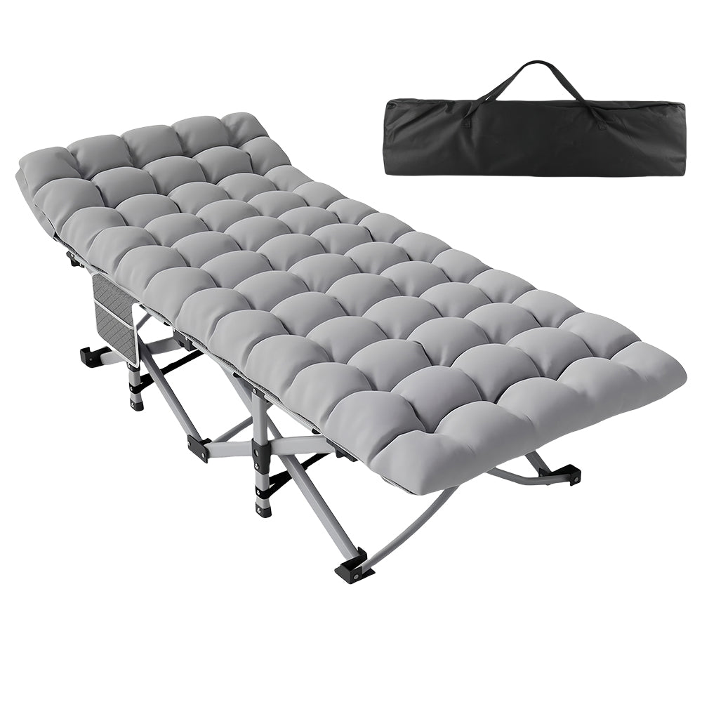 Folding Camping Cot with Mattress for Adults, Portable, 500lbs Load