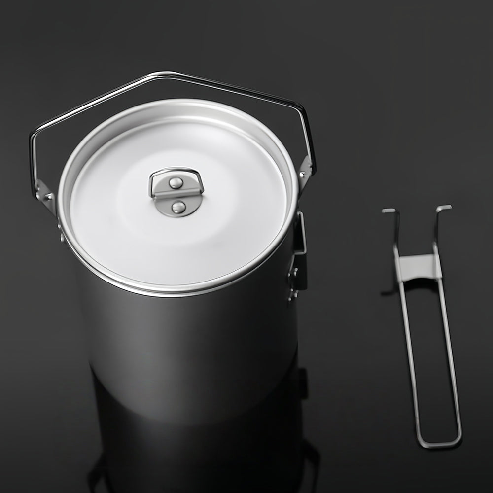 Frost 0.9L Ultralight Camp Pot w/Detachable Handle - 5.4oz Aluminum Bushcraft Cookware