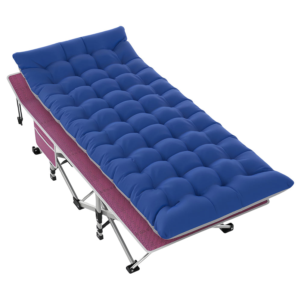 Folding Camping Cot with Mattress for Adults, Portable, 500lbs Load
