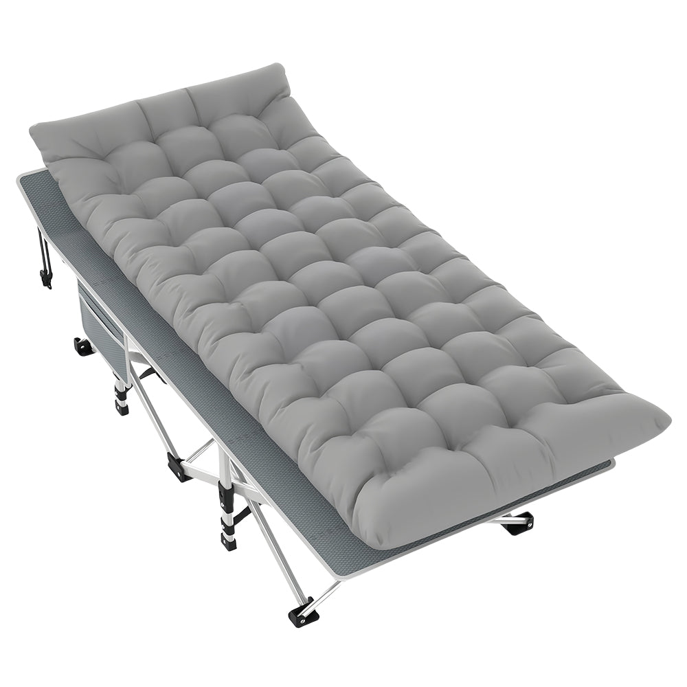 Folding Camping Cot with Mattress for Adults, Portable, 500lbs Load