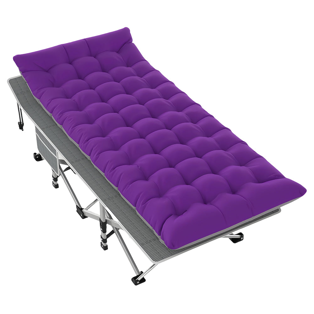 Folding Camping Cot with Mattress for Adults, Portable, 500lbs Load