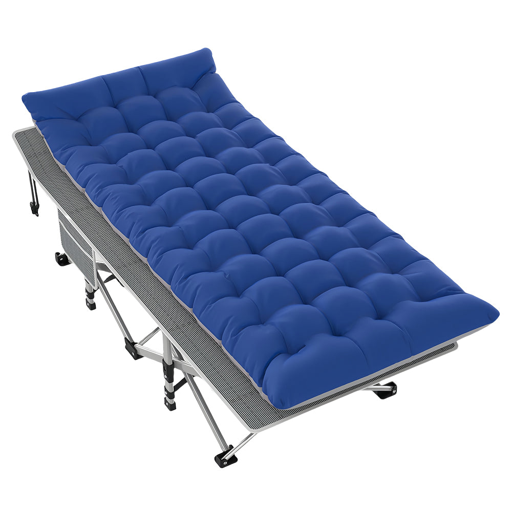 Folding Camping Cot with Mattress for Adults, Portable, 500lbs Load