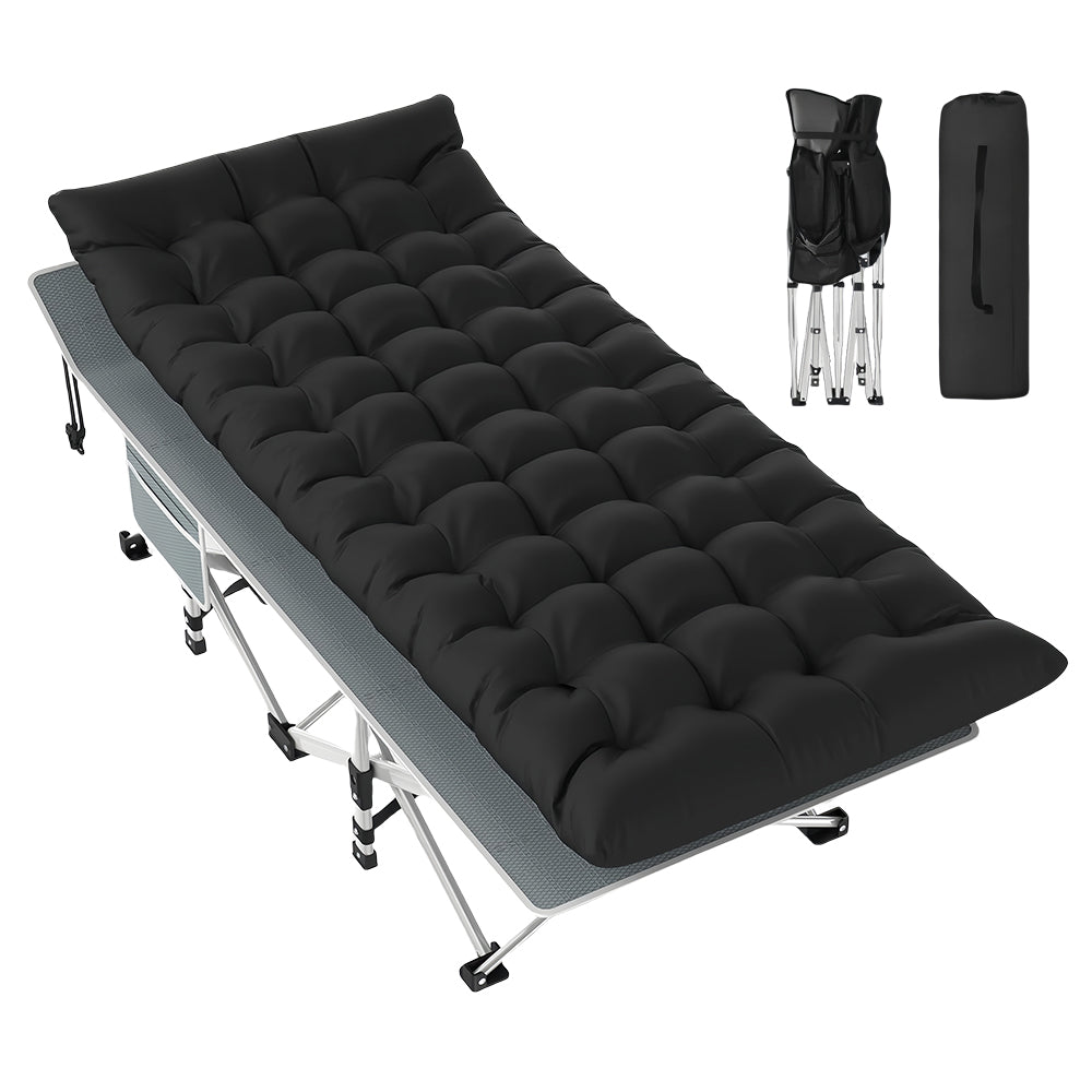 Folding Camping Cot with Mattress for Adults, Portable, 500lbs Load