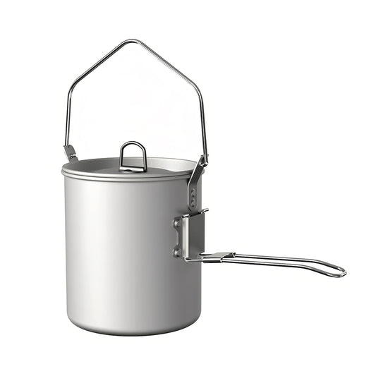 Frost 0.9L Ultralight Camp Pot w/Detachable Handle - 5.4oz Aluminum Bushcraft Cookware