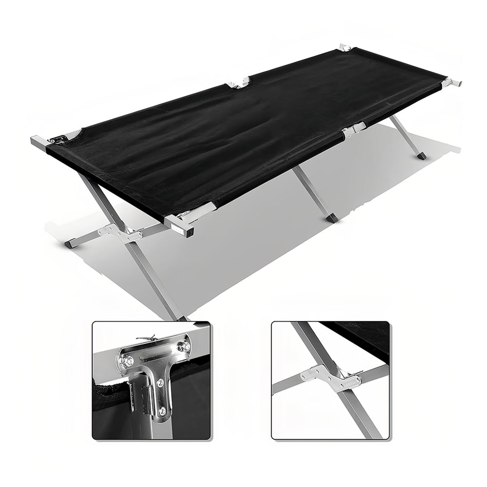 Folding Camping Cot - 330lb, 13.8lbs, 17" High, w/Storage Bag