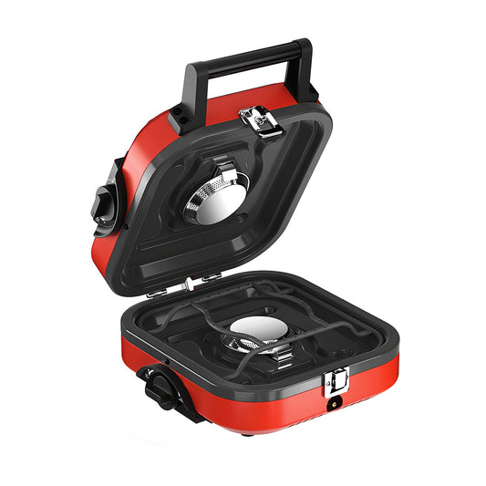 Portable Two Burner Propane Camping Stove Folding Design with Carry Bag