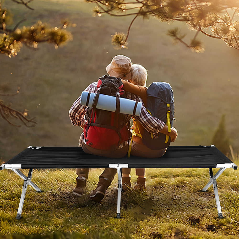 Folding Camping Cot - 330lb, 13.8lbs, 17" High, w/Storage Bag